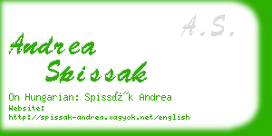 andrea spissak business card